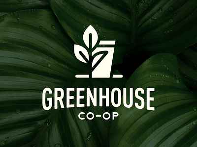 / greenhouse CO-OP 003 badge branding cider design illustration lettering lockup logotype plants typography