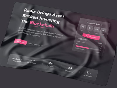 Crypto landing page design nft marketplace