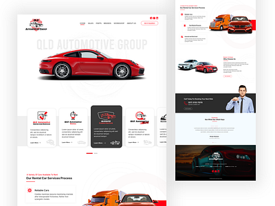 Rental Vehicles Website Design business cars figma rental ui ux vehicals website design