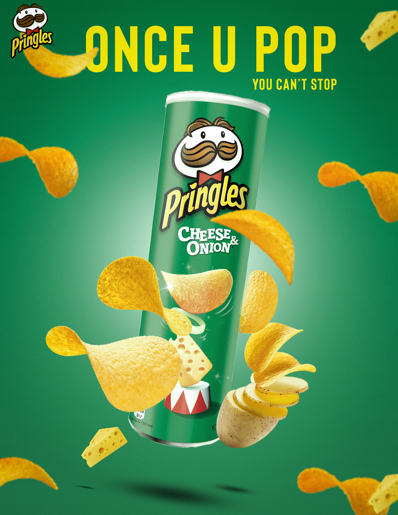 Pringles advertisement design by Kaung Myat Thu on Dribbble