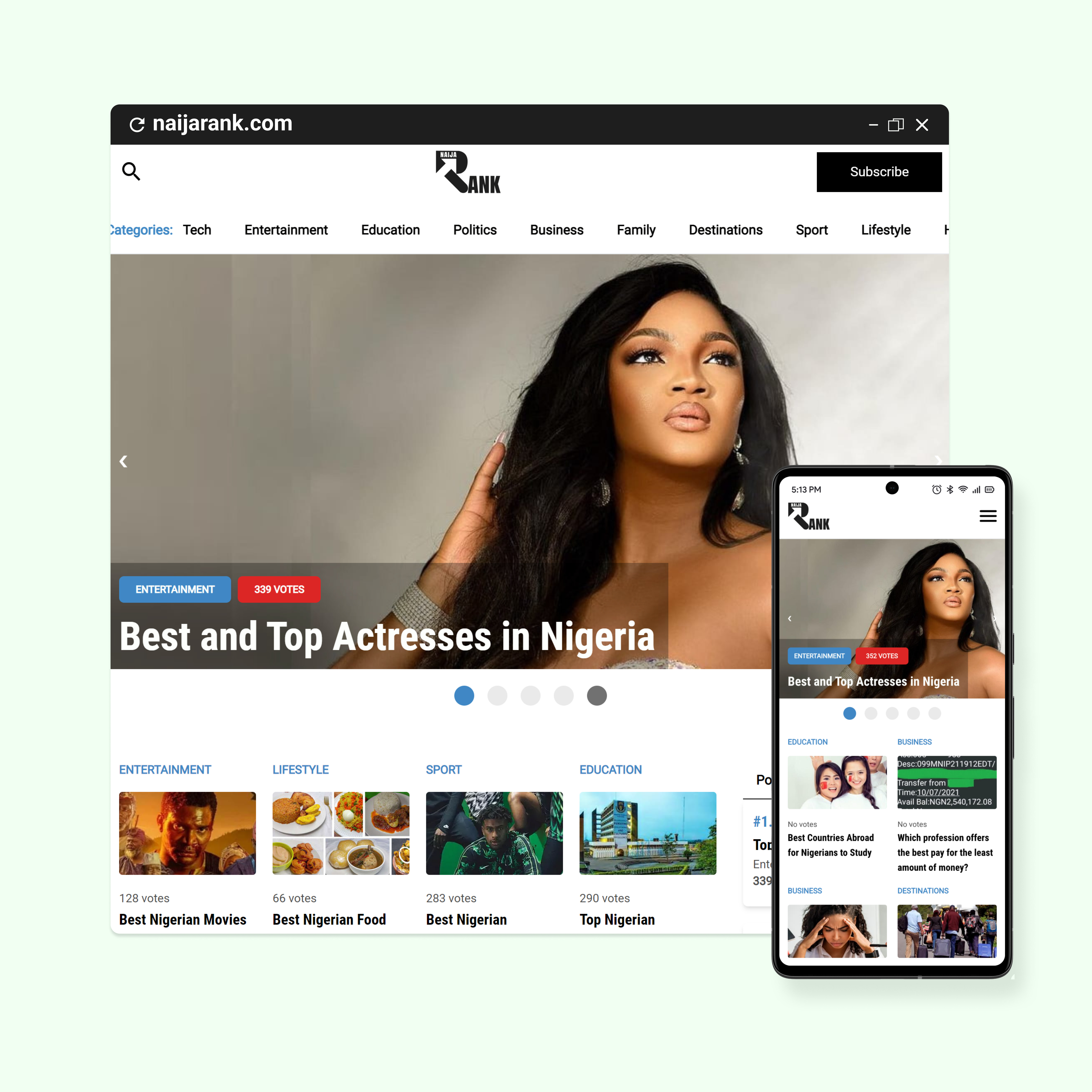 NaijaRank.com naija naijarank ui