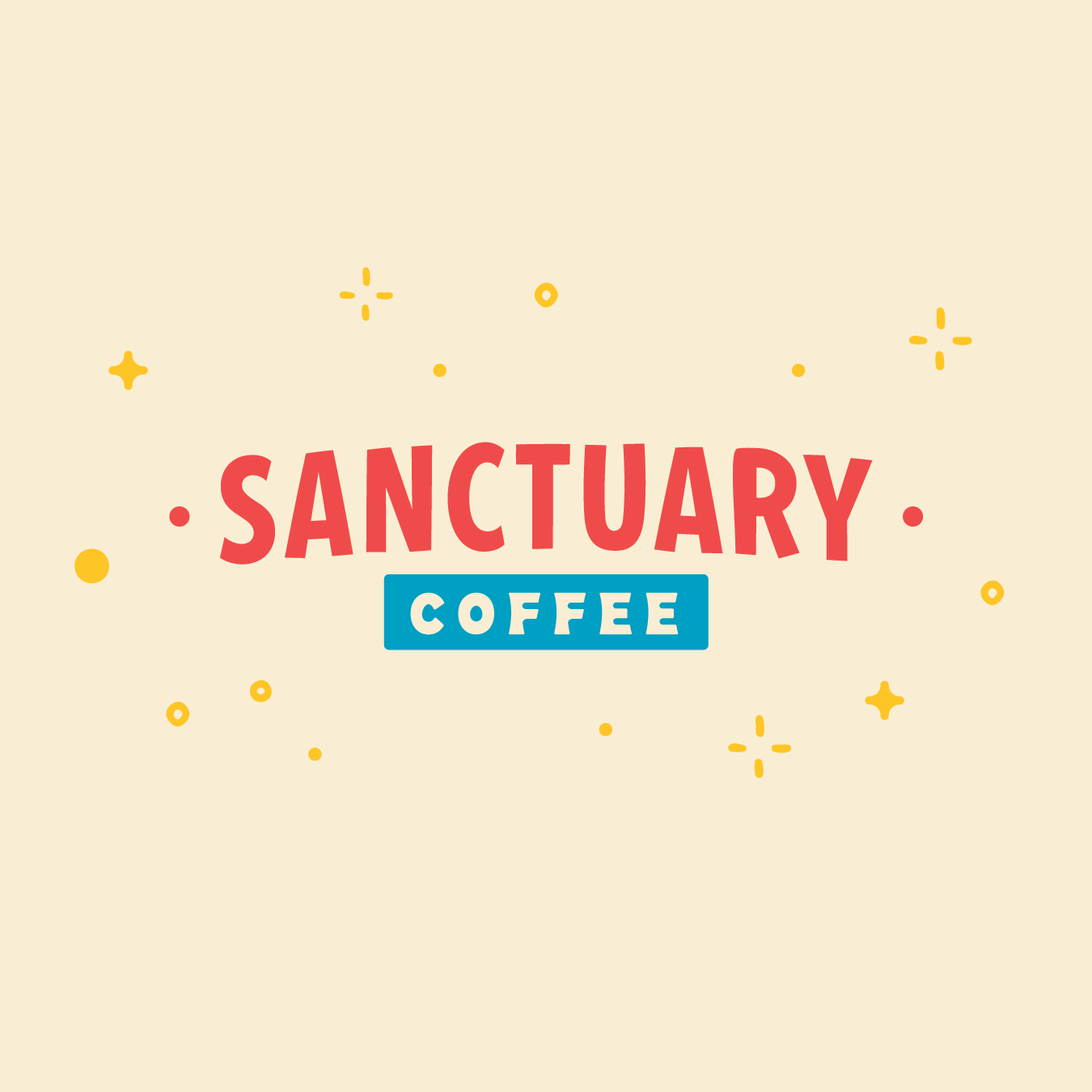 / sanctuary coffee 003 badge branding lettering lockup logotype typography
