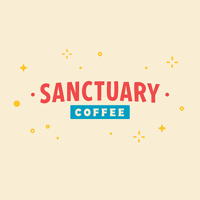 / sanctuary coffee 003 badge branding lettering lockup logotype typography