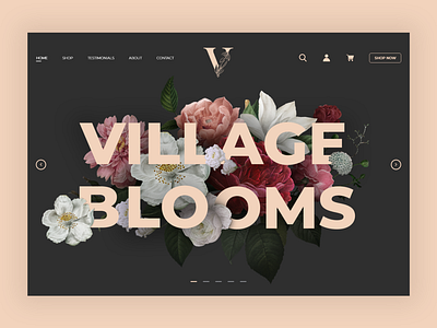 Floral Shop Website Design adobe xd business design illustration ui ux website design