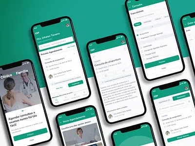 Clínica da Família - UI Concept appointment calendar concept design doctor health healthcare interface mobile schedule ui uiux ux