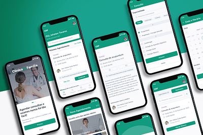 Clínica da Família - UI Concept appointment calendar concept design doctor health healthcare interface mobile schedule ui uiux ux