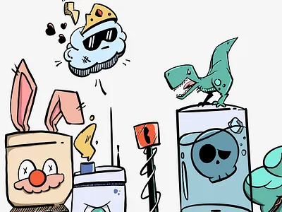 🦖 rawr branding character design illustration logo minneapolis mn texture vector