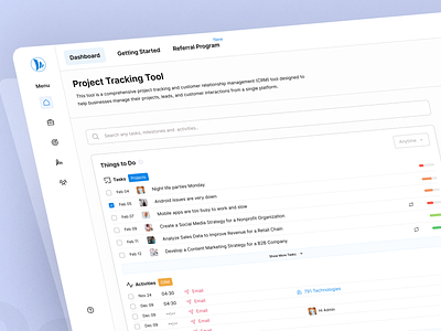 Project Tracking Dashboard creativedesign dashboarddesign datavisualization designchallenge designfeedback designgoals designinspiration designinspo designprocess dribbblecommunity interactiondesign productdesign projecttracking uidesign uiux userexperience uxdesign uxui visualdesign webdesign