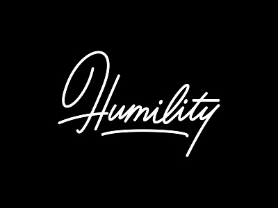 Humility design h hand drawn handlettered humble humility illustration lettering monogram monoline script typography