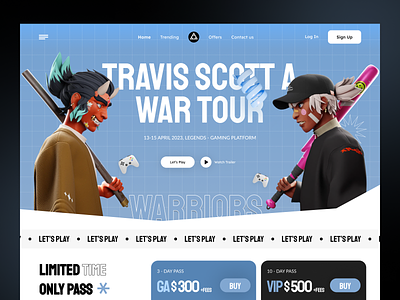 Game Website Landing Page branding design game website gameui gameux gaming graphic design herosection landingpage typography ui ux uxdesign webdesign website