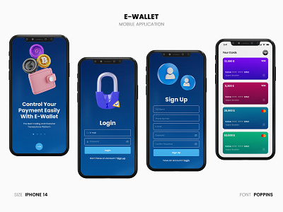 E-Wallet Mobile Application 3d app design graphic design illustration ui ux vector we web
