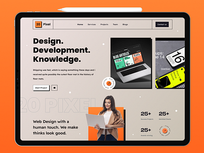 Design Agency Landing Page design designagency designstudio herosection itcompany softwarecompany typography ui ux uxdesign webdesign website