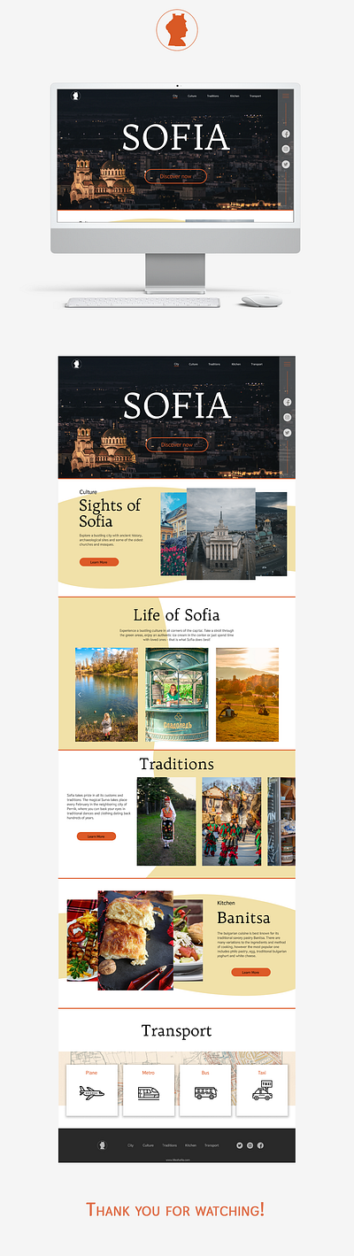 Sofia Travel Website design graphic design ui