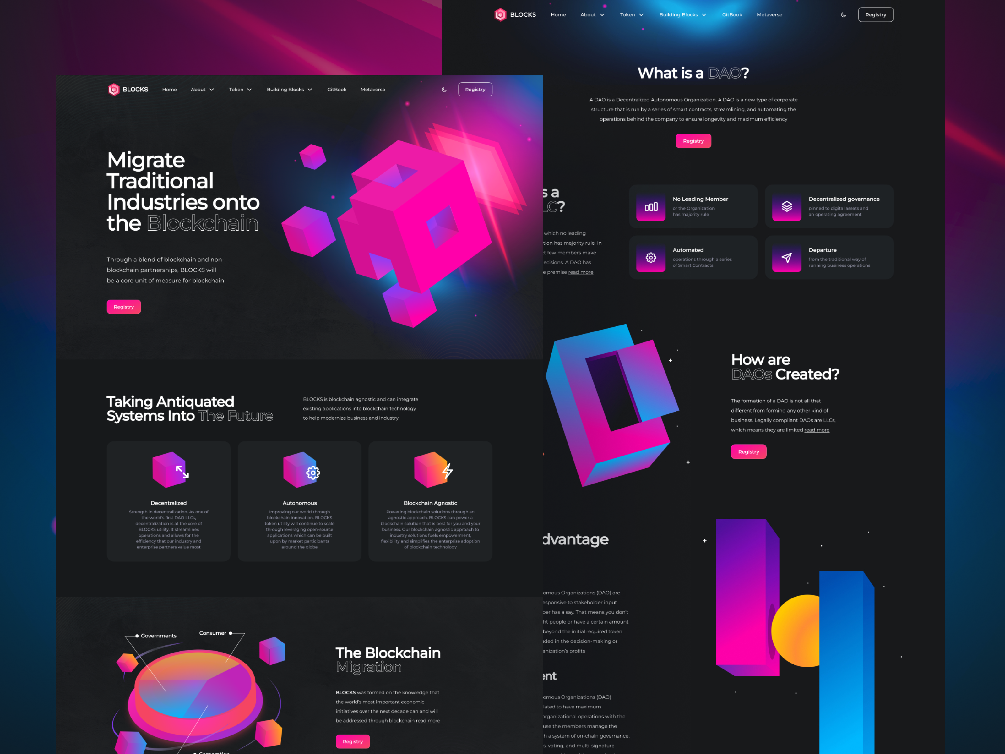 Blockchain DAO Platform Redesign by vino_costa for Roobinium on Dribbble