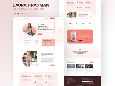 Laura Fragman - Therapist consult consulting couch demo design illustration landing landing page life life coach meditation psycologist psycology therapist therapy ui vector web web design yoga