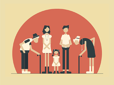 Family Illustration character character design design family illustration