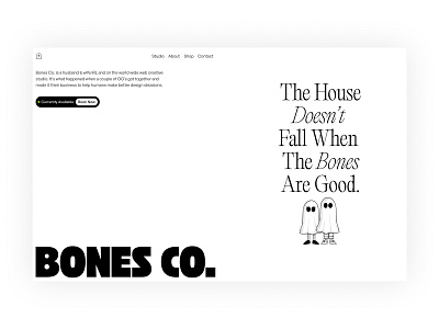 New Bones Co. Website agency creative design studio ui website