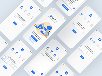 App UI redesign blue cold mobile app professional redesign ui work work app