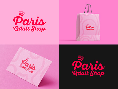 Paris Adult Store app branding design graphic design illustration logo online pink pink logo sexlogo sexshop shop typography ui ux vector