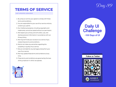 Day 89 Task: Design a Terms of service. #DailyUI dailyui design figma inspiration ui