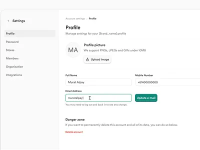 ⚙️ WIP - Settings buttons clean ui profile settings settings