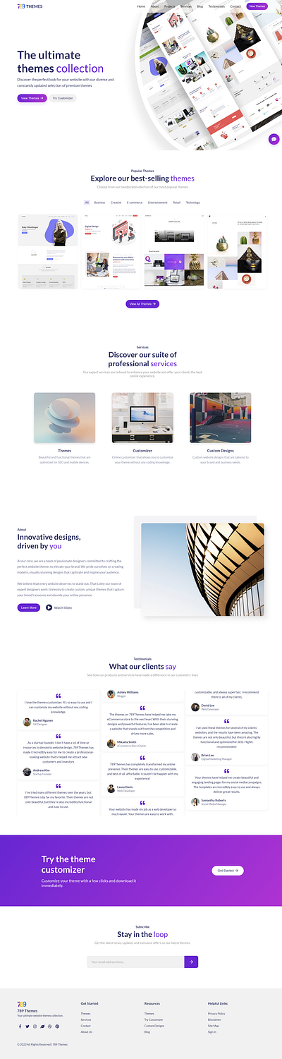 789Themes Website 789themes design digital ui webdesign website