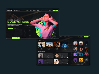 Groove to the Beat: A Music Website Design design music website design ui ui ux web design website website design