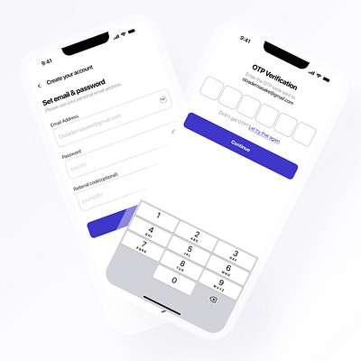 Signup and OTP verification UI design graphic design ui ux