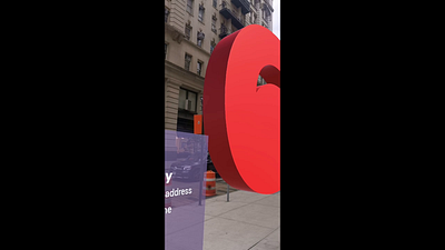 election AR project testing on 5th Ave NYC 3d animation ar