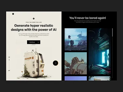 AI Platform Landing Page 3d abstract ai art artificial intelligence clean concept creative dalle dark landing page midjourney minimal platform ui uiux ux web web design website