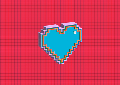 Pixel LOVE animation branding design graphic design illustration logo vector