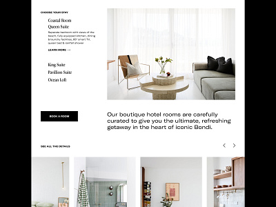 Pavillion | Boutique Hotel Website branding graphic design graphic design typography ui