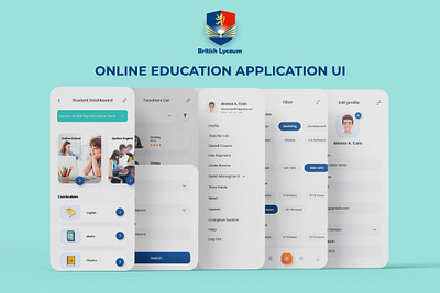 Online Education Mobile App UI app screen design branding design graphic design illustration logo ui vector