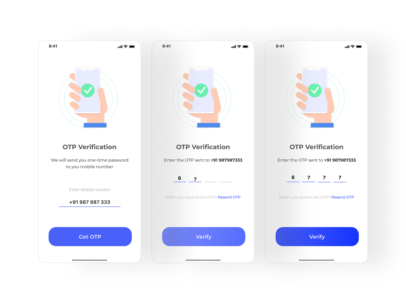 OTP Verification by Sandeep kumar singh on Dribbble