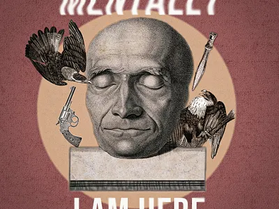 Mentally I Am Here collage design digital art digital collage graphic design illustration