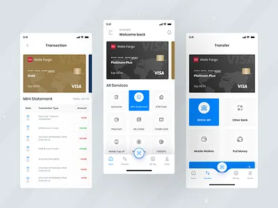 Banking App Ui Design app design balance bank banking design dgpro digital ebanking expends financial app minimal mobile ui mobilebank mobilebanking money transaction ui ui ux uidesign wallet