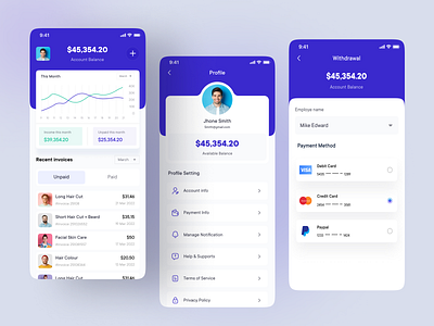 Financial Application Ui analytics app design balance bank cleanui design dgpro digital ebank ebanking expends financeapp fintech mobile ui mobilebanking money transaction ui uidesign wallet