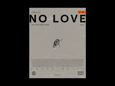 NO LOVE DEEP WEB collage design figma graphic design layout photography photoshop poster poster art poster design type typography