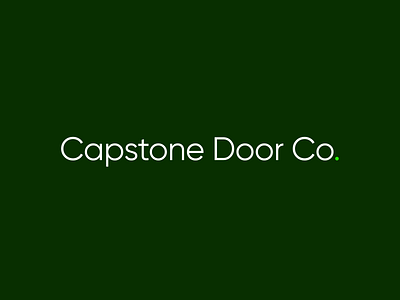 Capstone Door Co. brand designer brand identity branding identity logo logo design mark parell design visual identity
