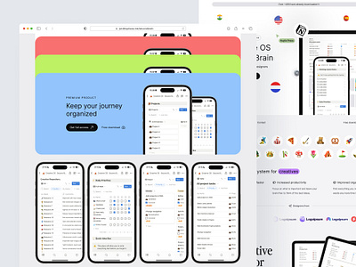 Feature Product Presentation aesthetic clean grid layout minimal mobile presentation saas ui design ux design uxui