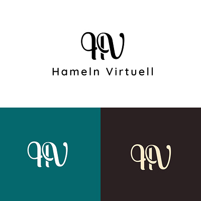 "HV" Luxurious Logo dribblrmonogram hv hvmonogram hvogo luxurylogodibble monogram logo