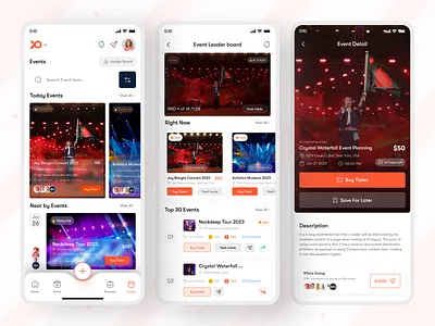 Event Application Ui app design booking concert design dgpro digital event events festival meetup minimal minimalist mobile app mobile design mobile ui modern seminar ticket ui uidesign