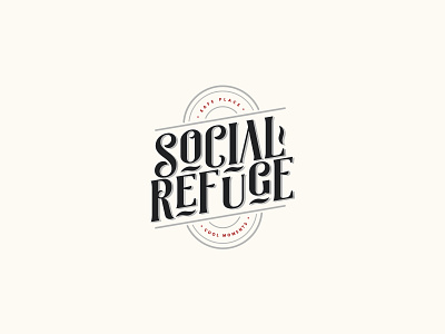 Social Refuge concept illustration logo