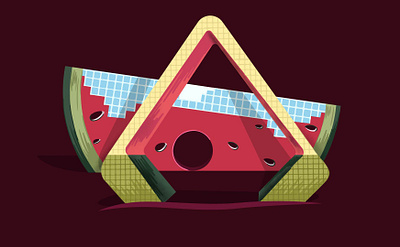 Watermelon Character Close-up character character design close up details illustration textures vector watermelon
