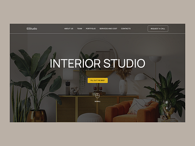 Website concept for an interior studio design figma interface interior photoshop site studio webdesign