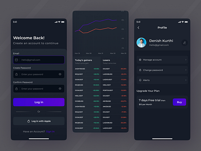 Trading App Ui app design blockchain cleanui crypto trading darkui design dgpro dgprostudio digital exchange financial app investment jahidjaykar mobile ui trading trendyui ui ui2023 uidesign uidesigntrend