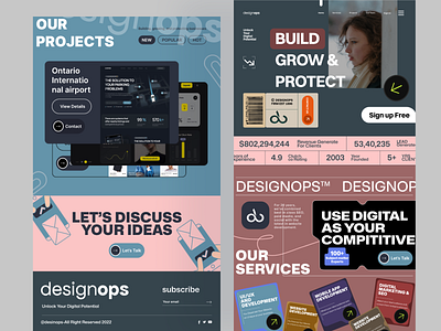 Landing Page Design 3d animation app branding design graphic design illustration logo typography ui ux vector