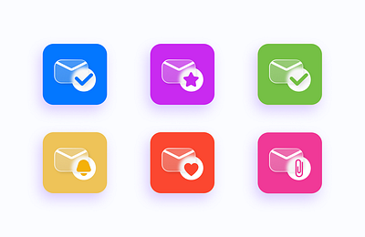 Email icons branding character design design illustration typography ui ux