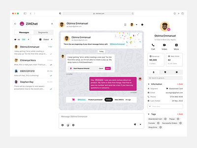 ZiltChat - Design Exploration of a Chat UI challange chat conversation dailyui dailyuichallenge design design challenge figma mobile design profile profile design ui ui exploration ux web design web ui