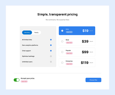 Simple pricing page design dailyui design figma mobile design pricing pricing page ui ux